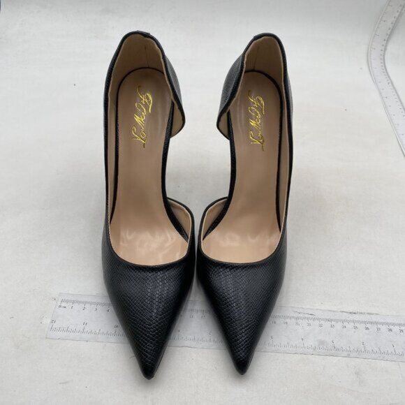 FOWT Women Pointed Toe Slip on Pumps Stiletto High Heels All Season Formal Balck - Picture 2 of 7